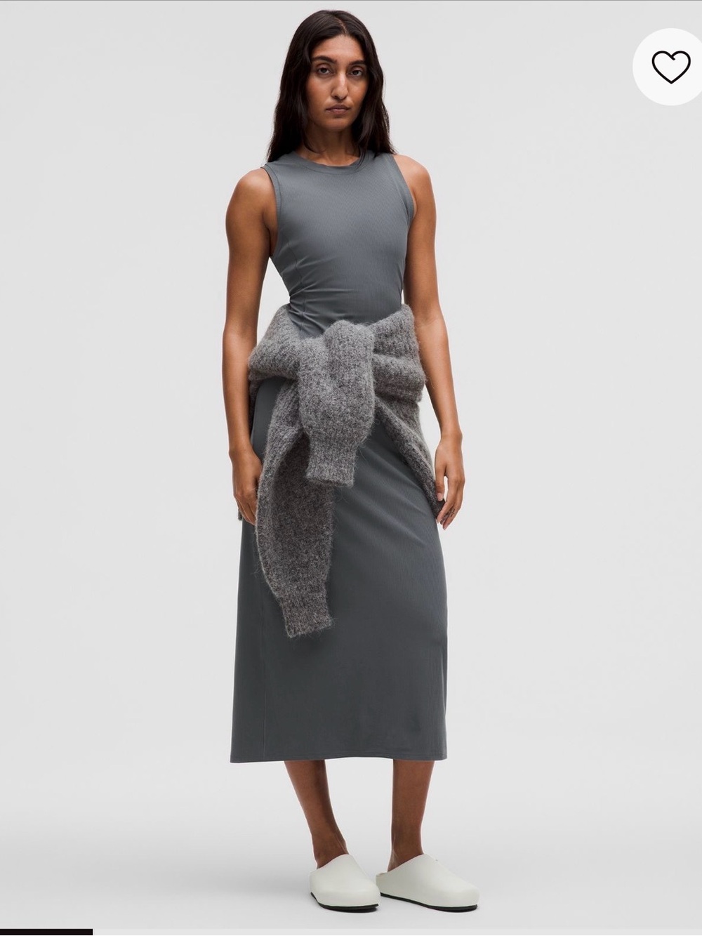 lululemon athletica Sleeveless Midi Dress in Charcoal Gray